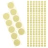 FUNOMOCYA 300pcs Golden Round Gear Shaped Name Tag Stickers with Writable Blank Design and Wearresistant Self-Adhesive Paper for Food Containers and School Organization Labels