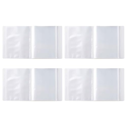 FUNOMOCYA 4pcs A6 Sticker Collection Organizer Album with 40 Pages, Plastic Cover, Premium Protection, Insert Pocket Layout, Large Capacity for Sticker Sheets and Recipes, for Home