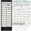 Funrous Daily Schedule Pocket Chart with 82 Custom Visual Schedule Cards, 13-Pocket Classroom Chart for Preschool, Kindergarten, Homeschool, Teacher Classroom Supplies with Hooks(Greenery)
