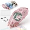 FUNSKY 4 Pack Double Sided Tape Roller for Crafts, 26 Ft x 0.31 in Glue Tape Runner, Scrapbook Tape with 200 Pcs Strong Glue Dots for Scrapbooking Journaling School Office Supplies