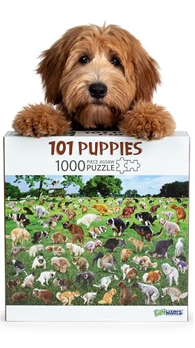 Funwares Original 101 Puppies – Funny 1000 Piece Jigsaw Puzzle for Adults and Kids – Hilarious Gag Gift for Dog Lovers and White Elephant