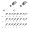FUOYLOO 120pcs Double Hole Id Badge Clips with PVC Straps, Lightweight Metal and Plastic Card Holder Clip for Tight Grip, for Schools and Hospitals, Suitable for Employees and Students