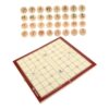 FUOYLOO Portable Wooden Chinese Chess Set Travel-Friendly Traditional Board Game with Foldable Chessboard and Integrated Storage Box Preventing Loss of Chess Pieces
