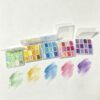 FURGANG ART Mini Shifting Watercolor Paint Set, 60 Color Glitter Watercolor Painting Kit, Metallic Watercolor Paints, Solid Water Colors Paint Adult Set, for Artists