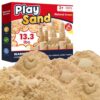 FURWEY 13.3lbs Play Sand, Natural Brown Sensory Sand,Suitable for Children to Shaping, Squeezing and Sculpting（Without Molds）