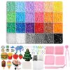 Fuse Beads Kit-24 Colors 12000 2.6mm-Easy DIY, Built-in Iron | DIY Crafts Supplies for Women, Great Supplies for Fuse Beads Artist, Art Decorations for Room, Ideal Gift,Pixel Art (24 Colors)