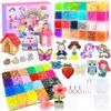 Fuse Beads Kit - 48 Colors 5mm Fuse Beads Set with Pegboards, Ironing Papers and Accessories, Fuse Beads 2 Boxes, DIY Craft Kits for Kids, Arts and Crafts Gifts for Girls & Boys Christmas Birthday