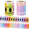 Fuutreo 52.5 ft Bulletin Board Border Decorations 2 Rolls Rainbow Crayon Pencil Border Trim for Back to School Classroom Chalkboard Blackboard Wall Window Door Decor Teacher DIY Supply(Macaron Colors)