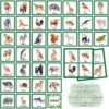 Fuutreo 82 Pcs Memory Matching Cards Animals Educational Games Funny Animals Learning Game Concentration Cards for Family Birthday Party Favors Gifts Supplies