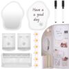 Fuutreo White 13 Pcs Locker Organizer Set, Back to School Cloud Shaped Mirror, Whiteboard with Markers, Magnetic Pen Holders, Mesh Storage Basket and Flower Magnets, Locker Accessories Kit