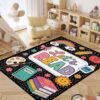 FUYEUN Reading Classroom Rug 4x6, Cute Washable Kids Room Rug