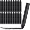 Fuyoooo 24 Pcs Black Jumbo Crayons Bulk Single Color Giant Crayons, Non-toxic, Washable, Unbreakable, No Mess, Easy-grip for Safe Coloring Gifts Arts and Crafts Essentials