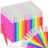 Fuyoooo 300 Pcs Mini Markers Colored Pen Bulk, 0.8mm Tip, 6 Vibrant Colors 3.5 Inch Portable Short Colored Markers for Artworks, Graffiti, Parties, Glass Paint, Office Supplies