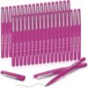 Fuyoooo 36 Pcs Pink Felt Tip Pens 0.7mm Medium Point Felt Tip Marker Pens Bulk, No Smear, Quick Dry Back to School Supplies for Journaling Planner Writing Note-taking Art Office