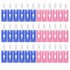 Fuyoooo 36 Set Bathroom Pass Restroom Hall Pass for Classrooms with Key Holder Keychain with Lanyard PVC Restroom Passes for Classrooms Women Men (Blue, Pink)