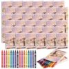 Fuyoooo 50 Pack Wedding Crayons Bulk 8 Color Crayon Individual Packs Mini Wrapped Wax Washable Crayon for Wedding Activities Game Favor Entertainment Party Supplies Table Activities