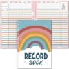 Fuyoooo Teacher Record Book Teacher Grade Books 2026-2027 Spiral Bound Record Planner 2026 Class Grade Book Office Favors for Classroom Attendance Decoration Double Sided(Rainbow)
