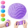 Fuzz Ball, Squishy Stress Ball, Soft Fidget Toy for Anxiety Relief, Fuzz Stress Ball, Sensory Squishy Ball Calming Tactile Grip for Focus & Relaxation (Purple)