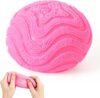 Fuzz Plush Squeeze Stress Ball Slow Rising Memory Foam Sensory Hand Exercise Toy for Adults, Calming Relaxing Soft Foam Ball (Pink)