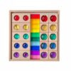 Fxzqgnh Stained-Glass Puzzle Toy Matching Wooden Matching Board Screen, High Transparency Rainbow Window Combination No. 3