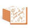 FYSUIMU 50 Pcs Love at First Spritz Cocktail Napkin Citrus Disposable Paper Napkin 3 Ply Drink Beverage Napkins for Engagement Wedding Bridal Shower Bachelorette Party Supplies