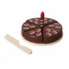 FytStycale 80 Sets Wooden Cake Playset Cuttable Wooden Cake Toy Children's Playthings for Girls , Cherry