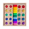 FytStycale Acrylic Gem Blocks Colorful Colorful Cube Blocks Color Sorting Rainbow Sensory Cubes for Kindergarten