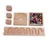 FytStycale Marble Run with Wooden Blocks Open-Ended Wooden Marble Run Learning Set for Young Children, Child-Centered School