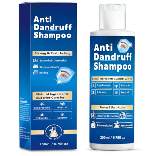 FYZMTL 1% Ketoconazole Anti-Dandruff Shampoo, Scalp Treatment for Seborrheic Dermatitis & Psoriasis Symptoms, Itchy Scalp Relief & Flakes Control, Hydrating Care for Men & Women