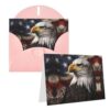 FZMTLDS Thinkingofyoucardwithenvelopesbald Eagle Us Flag Pictures4x6