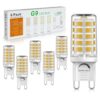 G9 LED Bulb 3W 3000K Soft Warm White 420LM Equivalent 40 Watt T4 G9 Halogen, G 9 Bi-pin Base 120V Dimmable Light Bulbs for Chandelier, Home, Office Lighting, 6-Pack