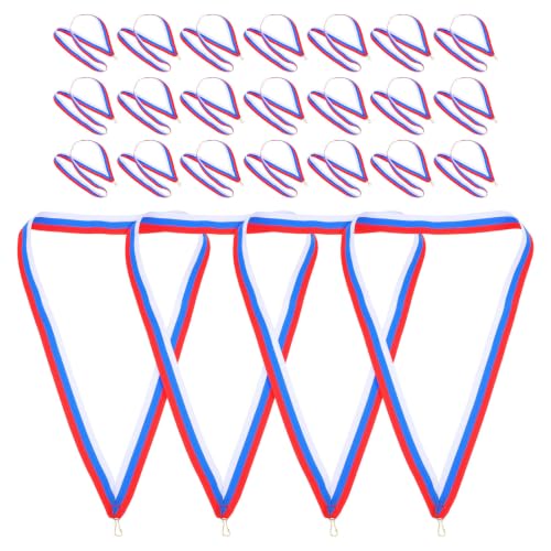 Gadpiparty 30pcs Award Ribbon Lanyards with Snap Clip for Id Badges and Award Medals, Comfortable Polyester Medal Neck Ribbons, Versatile Use for Sports Meeting and Conference Badge Lanyards,