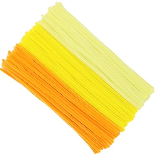 GAGANIU 300pcs Craft Pipe Cleaners, Yellow Gradient Chenille Stems in 3 Shades for Crafts – 12 Inch Craft Supplies for DIY Projects, Art Activities, Decorations & More