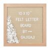 GAJIGAJI Felt Letter Board, 10 x 10 inch Wooden Frame, Beige