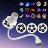 Galaxy Projector Night Light USB Powered Mini LED Wall Lamp (15
