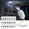 Galaxy Projector Night Light with 12 Projection Films,USB Star Projector with Adjustable Brightness & Focus,2-in-1 Galaxy Projector for Bedroom Bedroom Ceiling Wall Room Decor (24 Films(B))