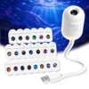 Galaxy Projector with Night Light, 24 Fantasy Scenes for Stars Aurora Ocean and Moon, 360° Rotating USB Powered Ambient Lamp for Bedroom Relaxation and Gifts (12PCS)