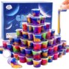 Galaxy Slime Kit with 60 Pack,Slime Party Favors for Kids, Non Sticky,Wet,Soft Sludge Toy Mini Slime Bulk for Boys Girl, Stress Relief,Goodie Bags, Christmas Stuffers