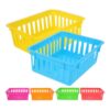 GALPADA 6pcs Plastic Pencil Holder Storage Basket for Pens and Crayons, Versatile and Space-saving Organizer Bin for Home Study and School Storage, Sturdy Classroom Supplies Container
