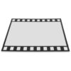 GALPADA Retro Filmstrip Wall Decor Photo Bulletin Board 15.75x15.75in Felt Notice Board for Homes and Classrooms with Repositionable Note Organization Feature