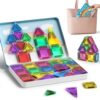 Gamcrown Mini Magnetic Tiles for Kids Travel: 40 PCS Pocket Magnet Building Blocks in Tin Box to Stop Crying - 60 Mins Quiet Play at Church Restaurant - Boys Girls Age 3-8