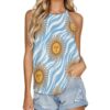 Game Day Resort Spirit Print Women’s Crew Neck Tank Top Lightweight Sleeveless Shirt for Workout Casual Daily Wear 5X-Large