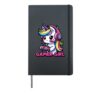 Gamer Girl Cute Unicorn Video Games Gaming Women Teen Girls Hardcover Journal, Black
