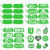Gameza Green Face Glitter Eye Black Stickers, 36PCS Football Baseball Breathable Eye Stickers, Soccer Sticker Party Favors for Adults Lacrosse Fans, Blue Accessories for Spirit Week (Glitter, Blue)