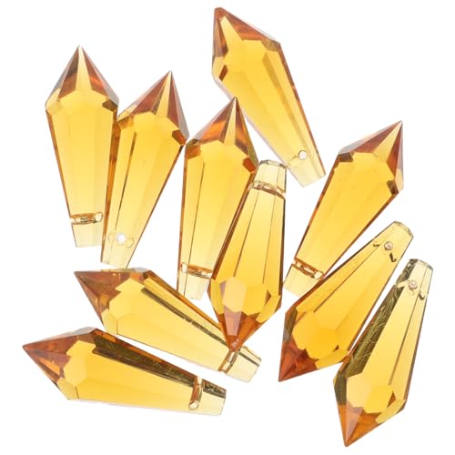 GANAZONO 10pcs Elegant Glass Teardrop Pendant Prisms for Chandelier and Bead Curtain, Featuring Excellent Light Refraction and Easy Installation for Decorative Setups and Lighting