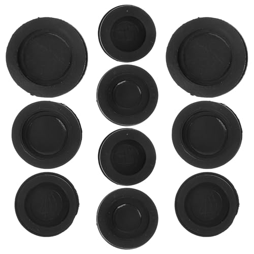 GANAZONO Rubber Piggy Bank Stopper Plugs and Easy to Use Features 10pcs Round Shape with Protective Design Black Color for Money Saving Box Suitable for Piggy Banks and Savings Jars