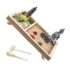 Garden Kit for Desk, Wooden Sand Tray with, Rocks & Bridge, Relaxation & Mindfulness Home Decor