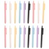 GARIOUANS 18pcs 0.5mm Retractable Ballpoint Pens with Black Ink, Press Type Decorative Design, Lasting Ink for School, Office, Home, Journal, and Planner Writing