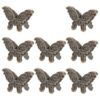 GARIOUANS 8pcs Vintage Butterfly Shape Metal Binder Clips Made of Zinc Alloy for Strong Paper Holding, Easy Organization and Versatile Usage in Office Documents, Travel, and Mobile Work