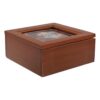 GARIOUANS Wood Tea Bag Organizer Box with Viewing Window, 4 Compartments, Space-saving Design for Kitchen Countertop and Home Tea Storage